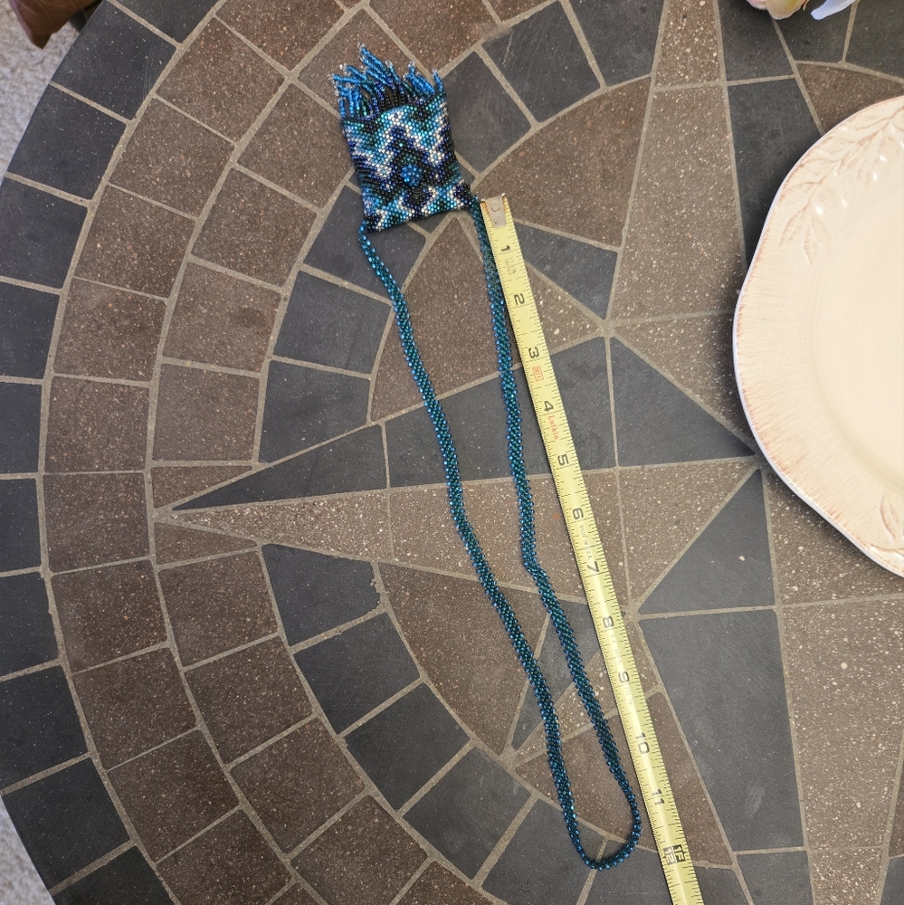 Boho Beaded Pouch Necklace - Picture 7 of 9